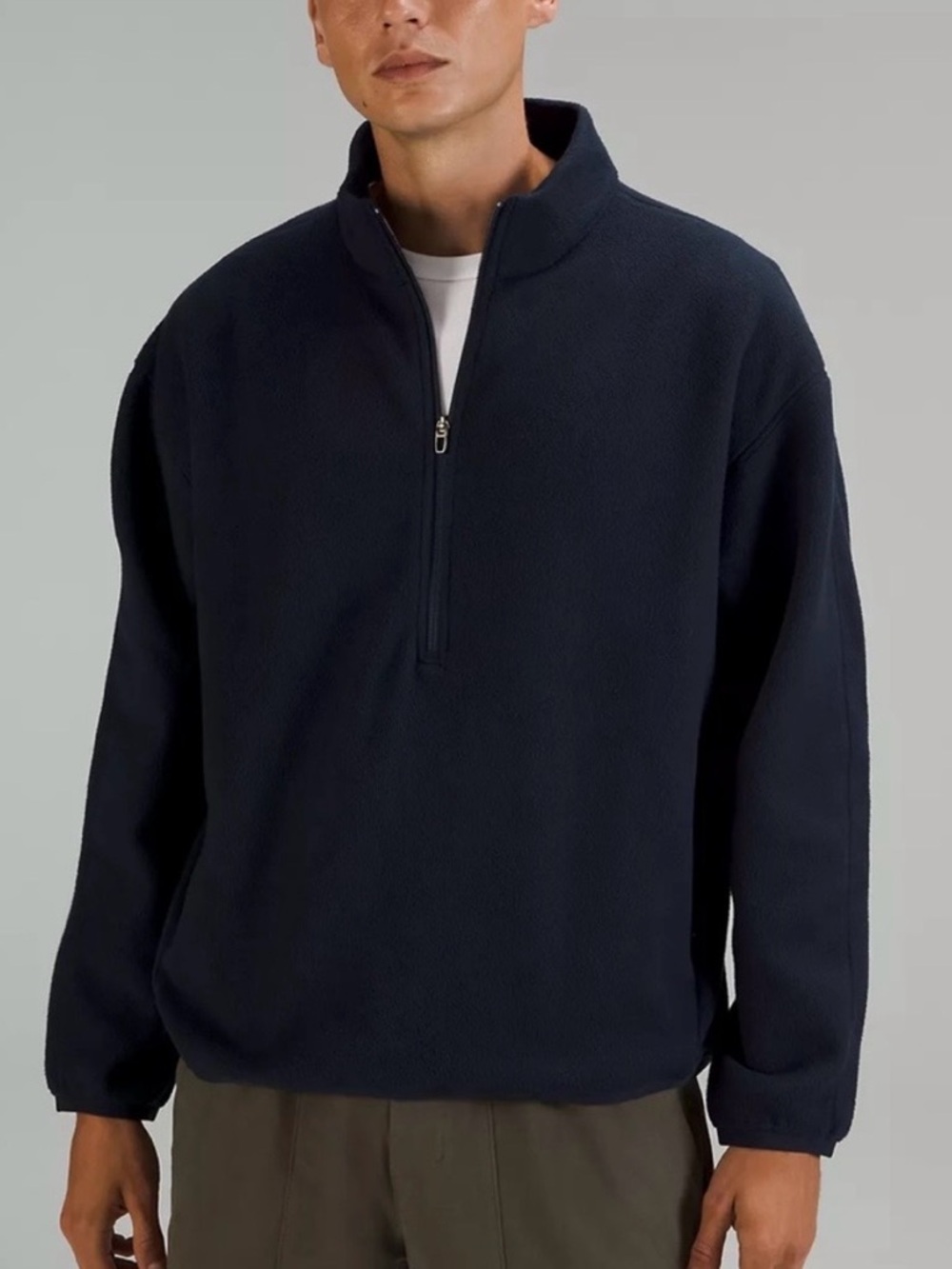 NWT Lululemon Men's Oversized-Fit Fleece Half Zip Sweatshirt NAVY